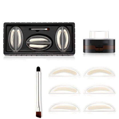 Instant Adjustable Eyebrow Stamp – Two‑color brow powder, waterproof & smudge‑proof. Natural, full brows in seconds! 💕🎀