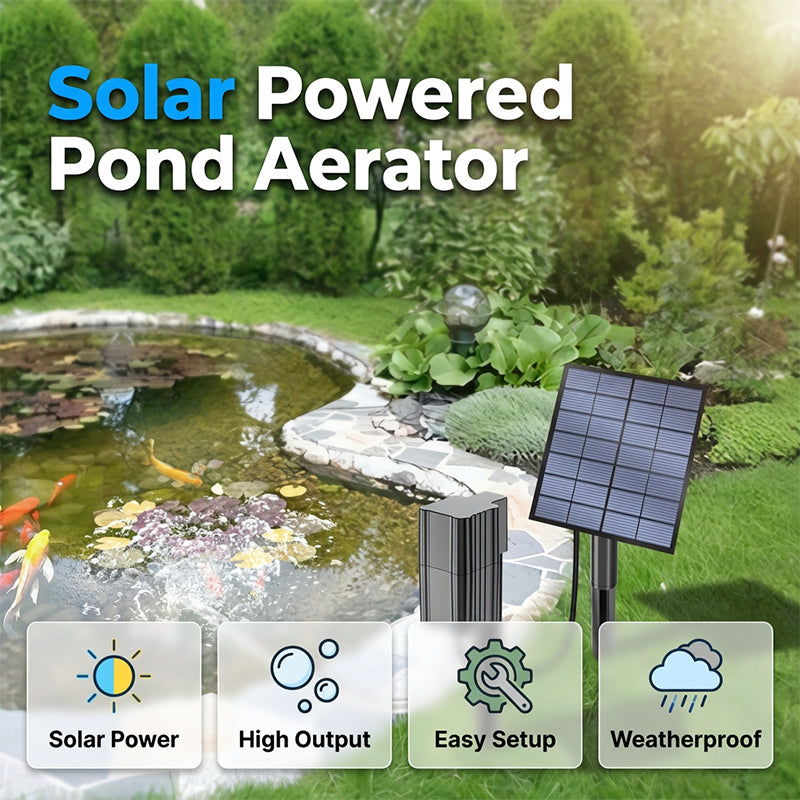 ☀️Solar Pond Aerator with Air Pump