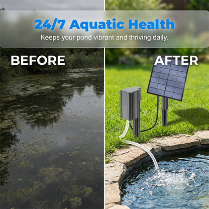 ☀️Solar Pond Aerator with Air Pump