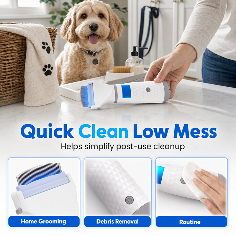 Hjmeta®-Electric Flea Comb for Pets – Vacuum suction + fine stainless teeth, chemical‑free flea removal. Gentle on coat, easy to clean – a must for pet parents! 🛡️✨