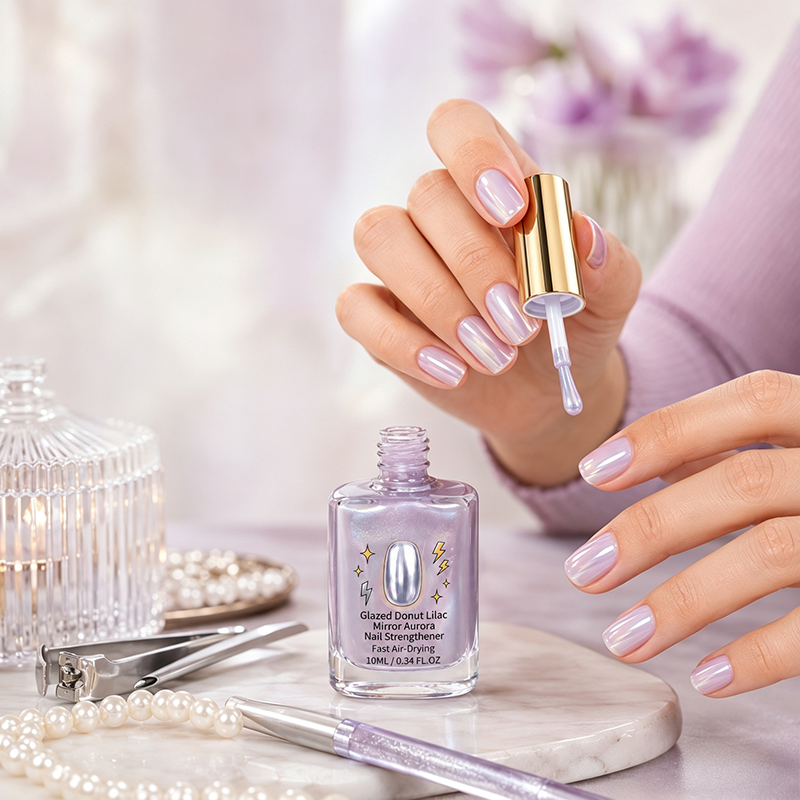 📢📢49% OFF !! ⏰Lilac Glossy Mirror Nail Strengthener (Copy)