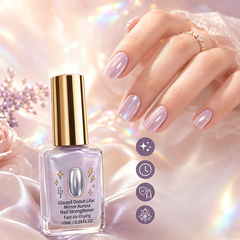📢📢49% OFF !! ⏰Lilac Glossy Mirror Nail Strengthener (Copy)