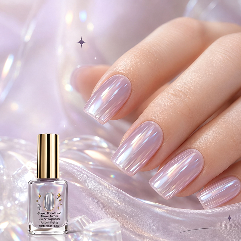 📢📢49% OFF !! ⏰Lilac Glossy Mirror Nail Strengthener (Copy)