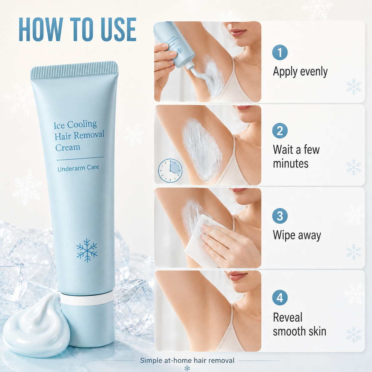 Gentle Hair Removal Cream  BUY 1, GET 1 FREE — Enjoy Cool, Gentle Hair Removal for Smoother Skin and Less Razor Hassle Every Day.